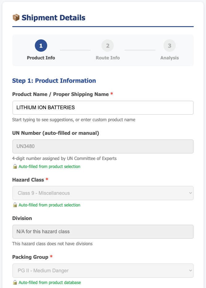 IMDG Code Compliance Project